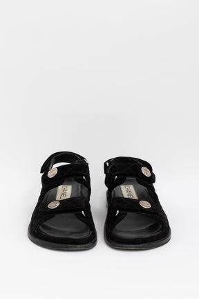 Quilted Velvet Dad Sandals