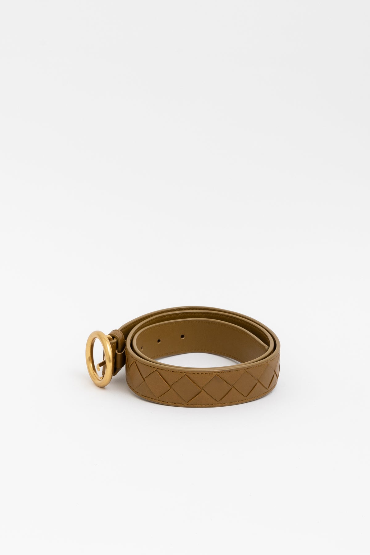 Intrecciato Weave Leather Belt