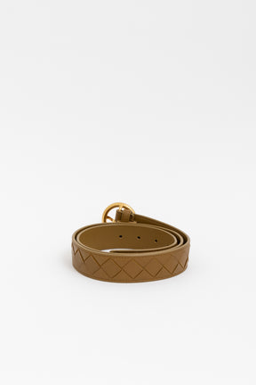 Intrecciato Weave Leather Belt