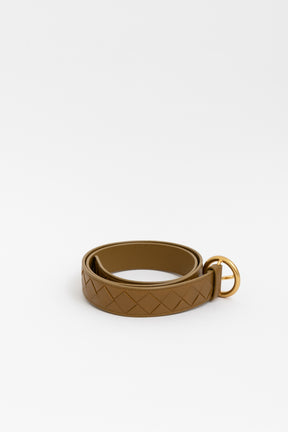 Intrecciato Weave Leather Belt