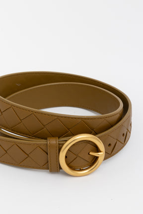 Intrecciato Weave Leather Belt