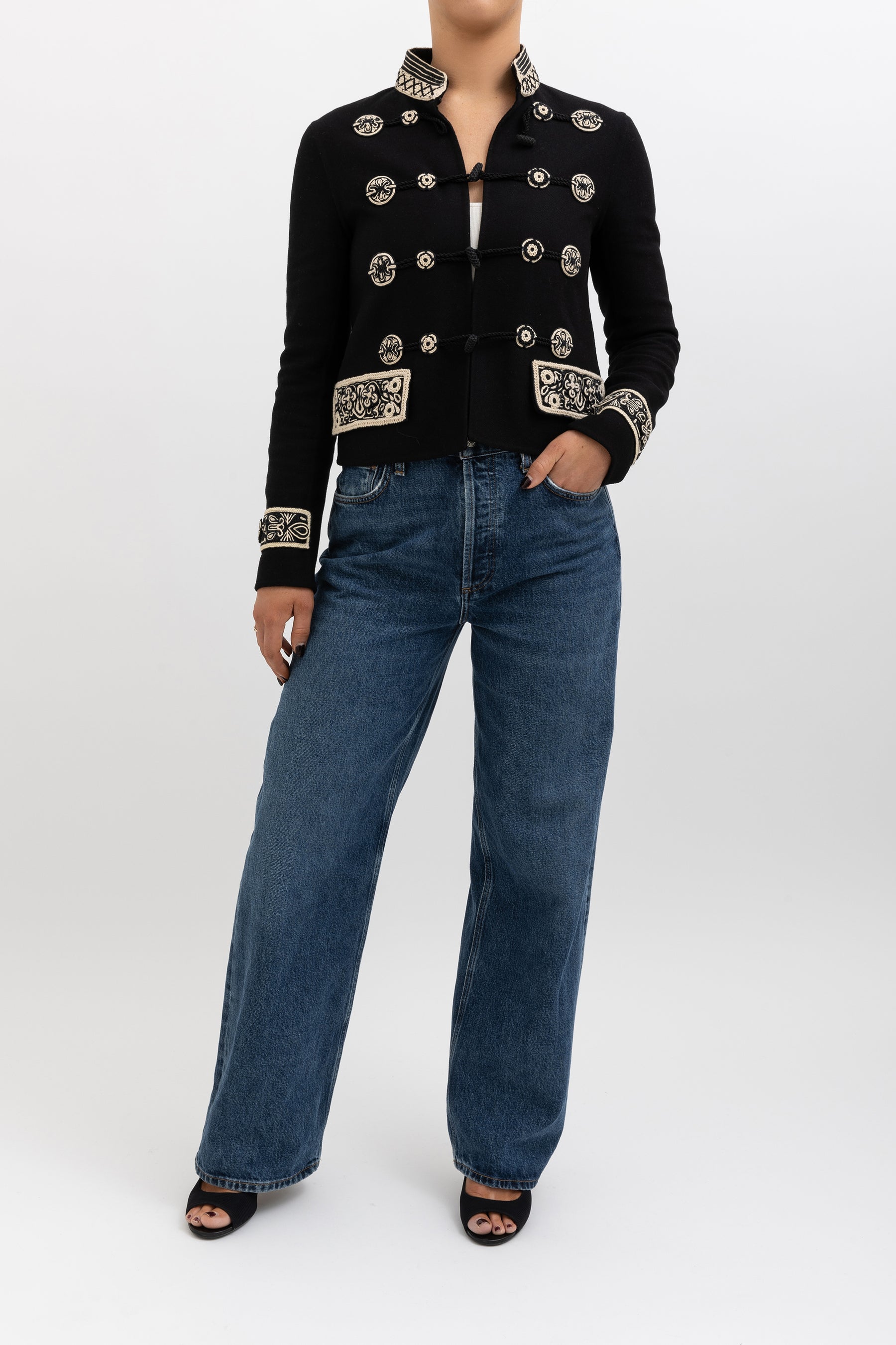 Embroidered Trim Jacket