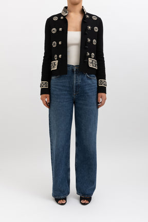 Embroidered Trim Jacket