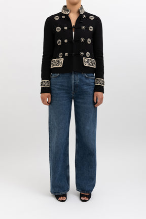 Embroidered Trim Jacket