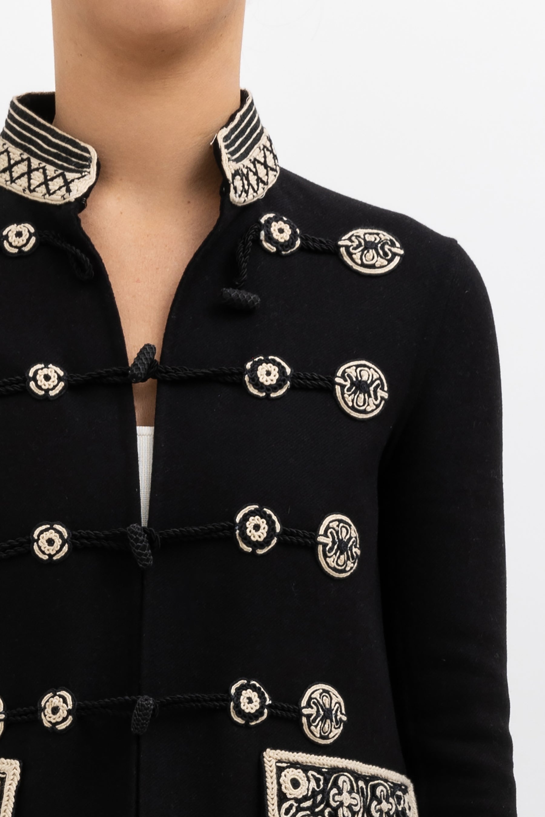 Embroidered Trim Jacket