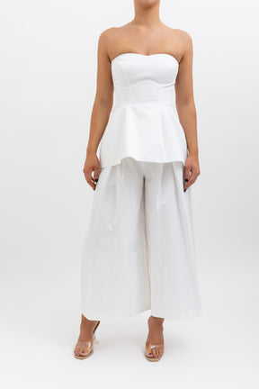 Bustier Strapless Top and Culottes Set