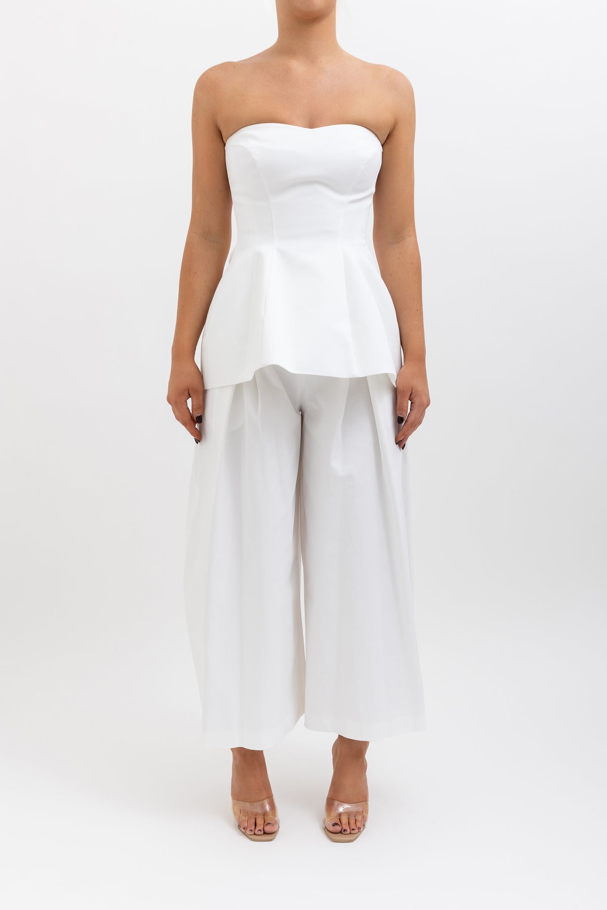 Bustier Strapless Top and Culottes Set