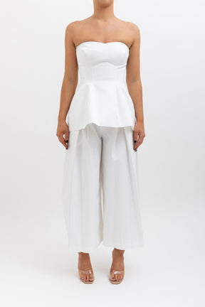 Bustier Strapless Top and Culottes Set