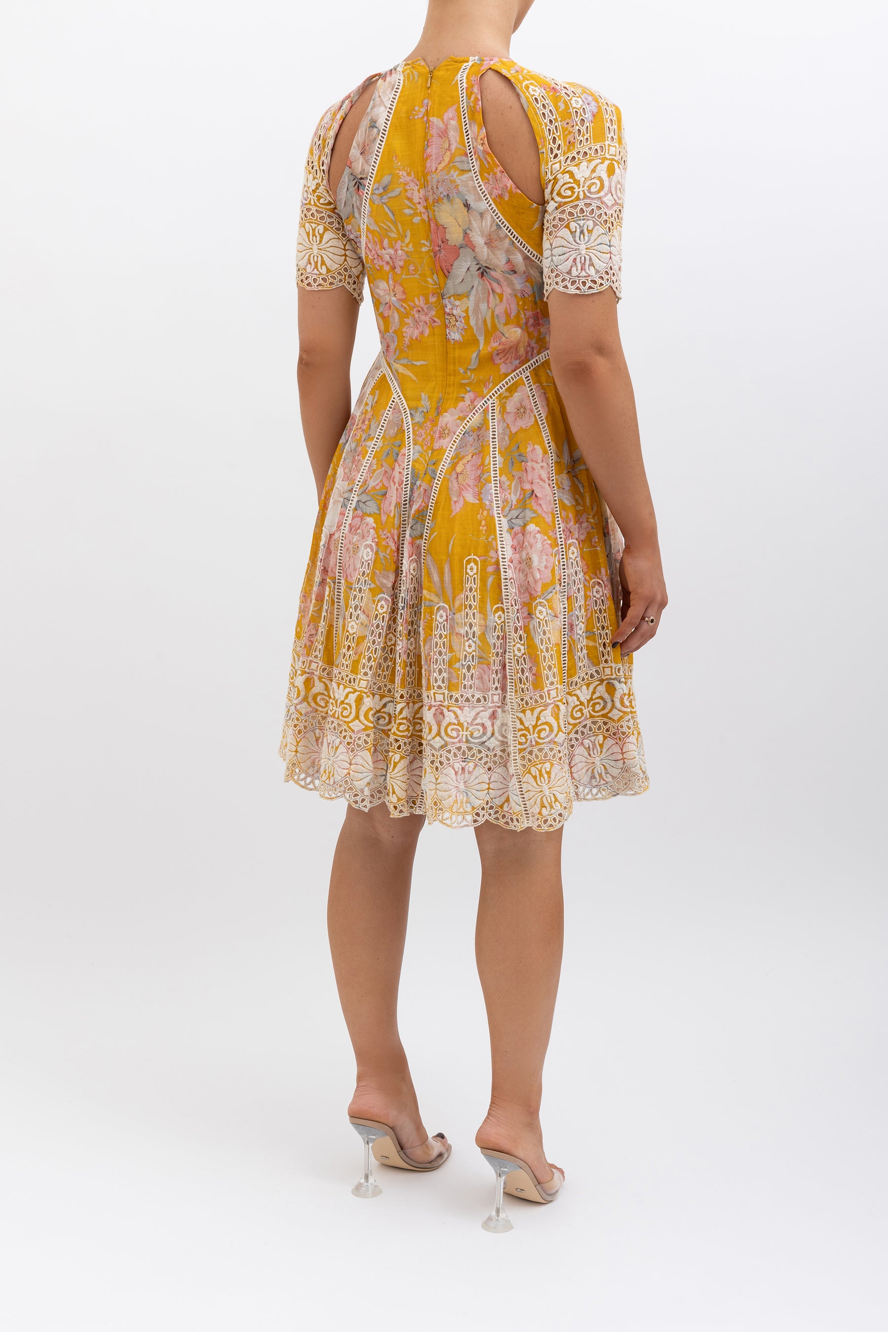 Broderie Anglaise Floral Mini Dress