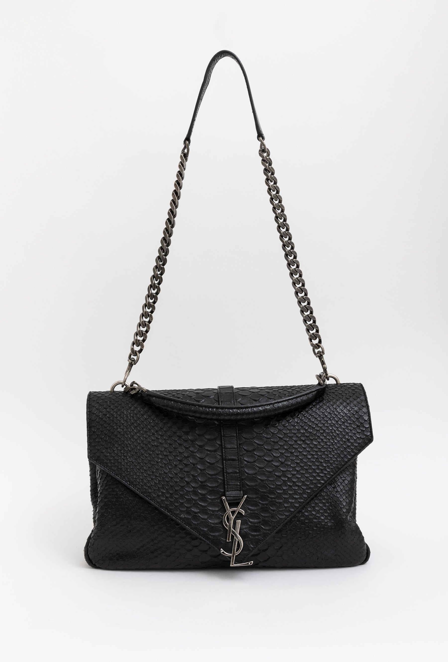 Python Embossed College Shoulder Bag