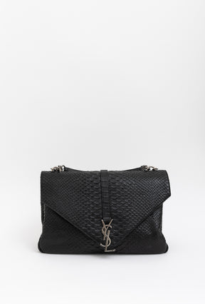 Python Embossed College Shoulder Bag