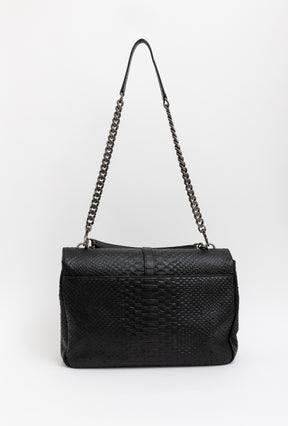 Python Embossed College Shoulder Bag