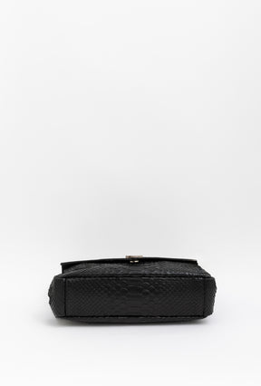 Python Embossed College Shoulder Bag