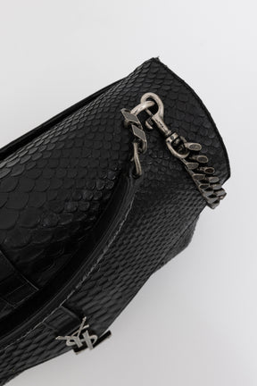 Python Embossed College Shoulder Bag