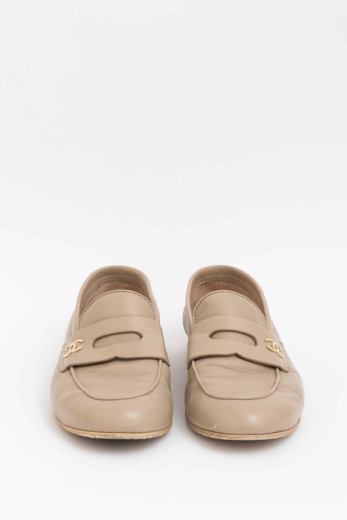 Leather Logo Loafers