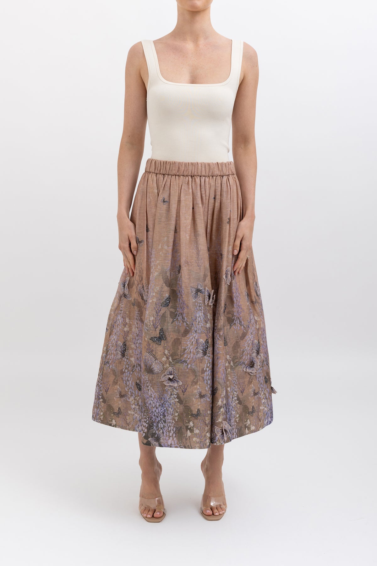 Luminous Floral Skirt