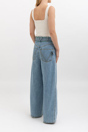 Belted Wide Leg Jeans