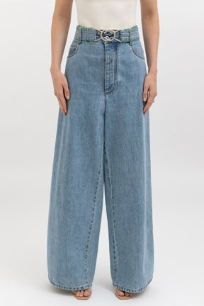 Belted Wide Leg Jeans