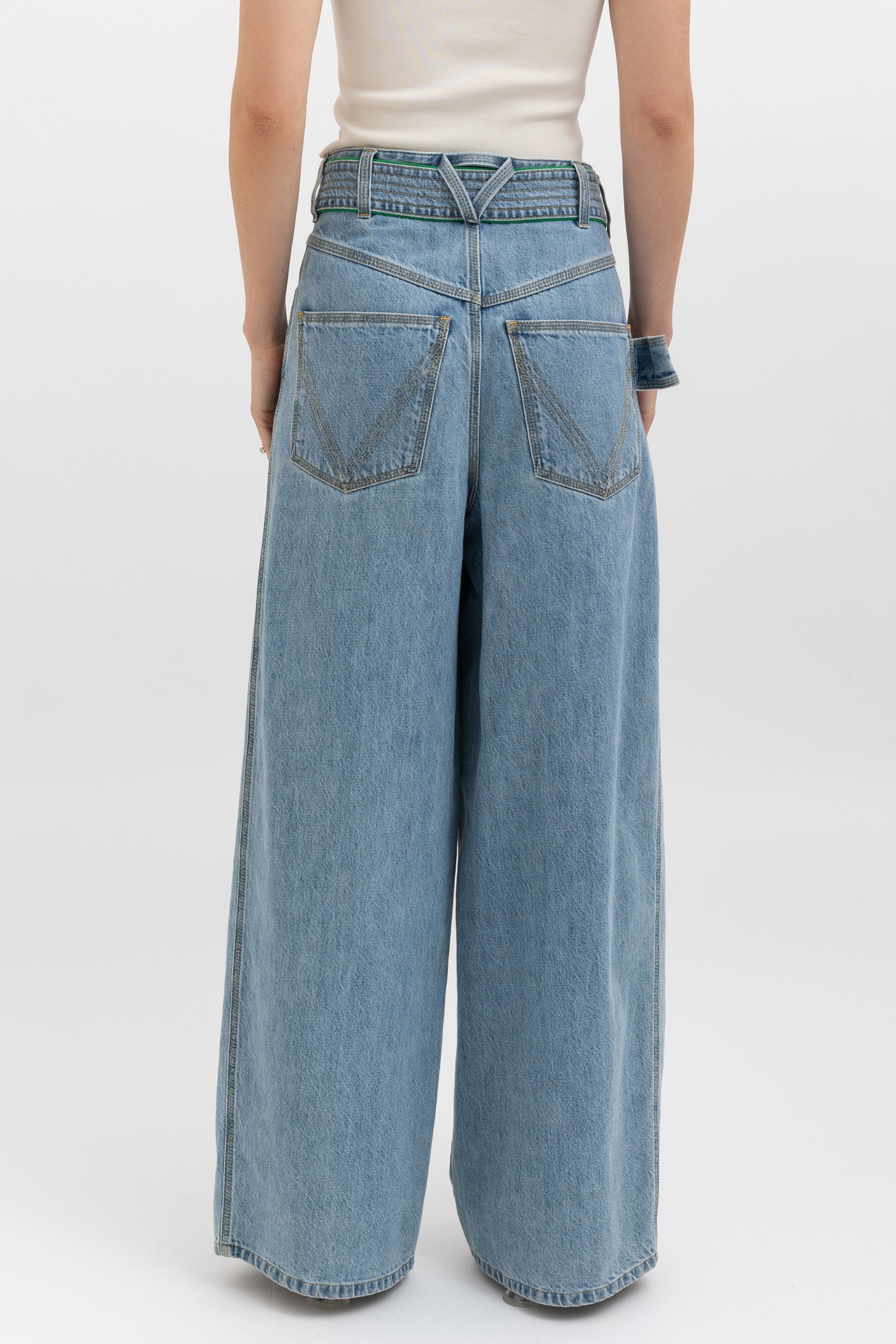 Belted Wide Leg Jeans