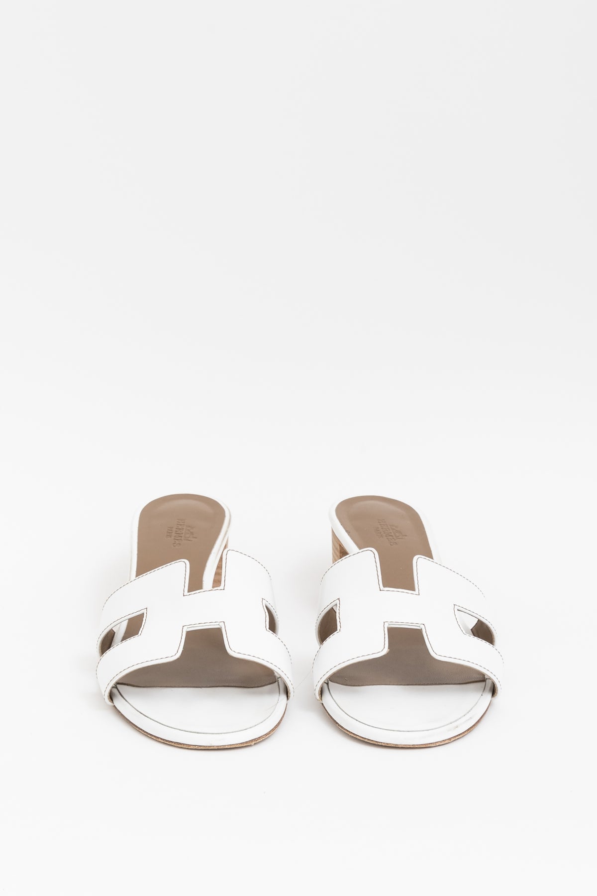 White Leather Oasis Sandals