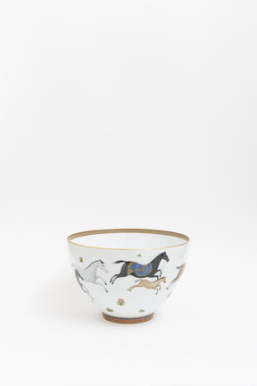 Hermès White Porcelain Cheval d’Orient punch bowl