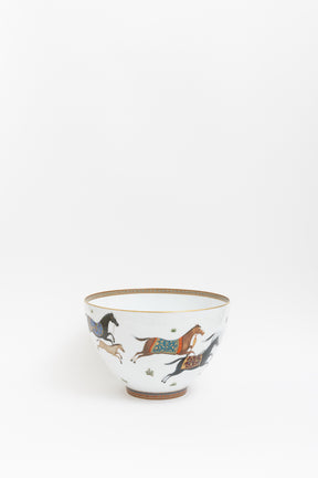 Hermès White Porcelain Cheval d’Orient punch bowl