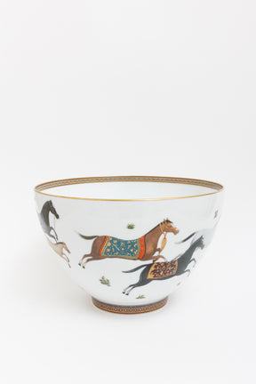 Hermès White Porcelain Cheval d’Orient punch bowl