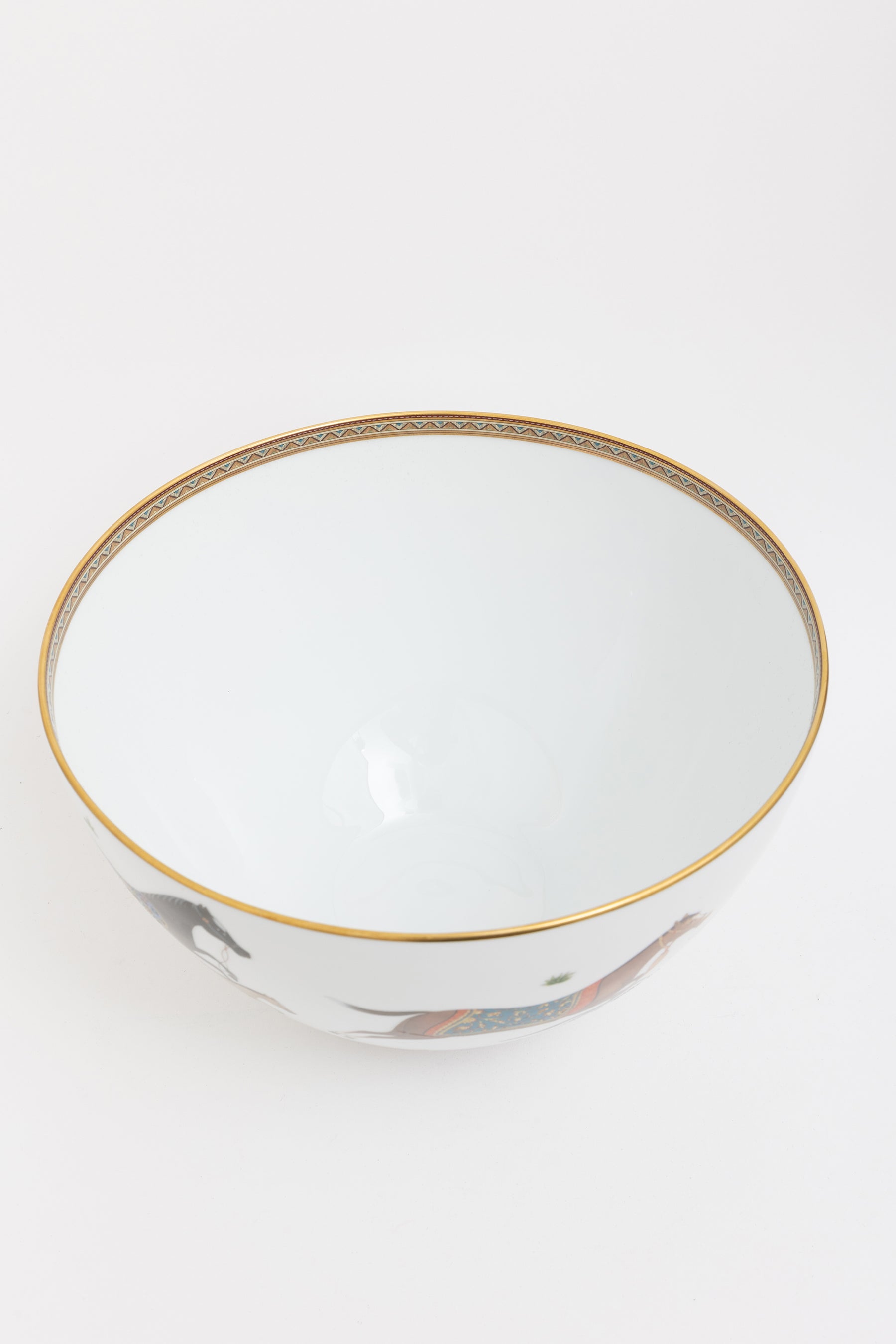 Hermès White Porcelain Cheval d’Orient punch bowl