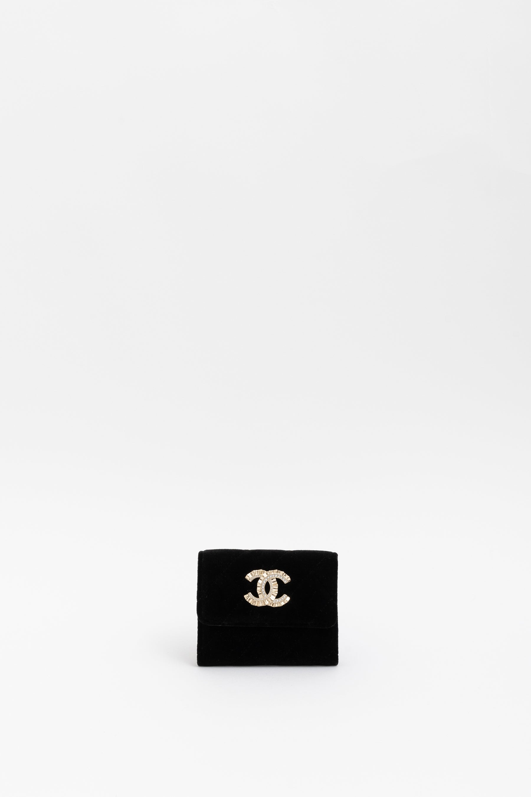 Crystal Logo Flap Wallet