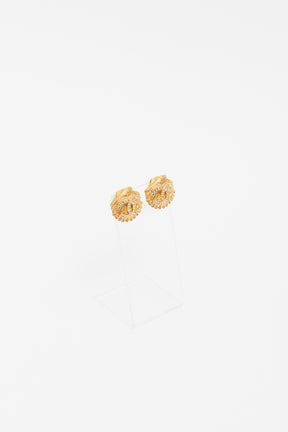 Crystal CC Shell Earrings