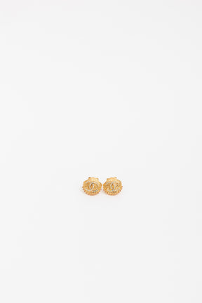 Crystal CC Shell Earrings