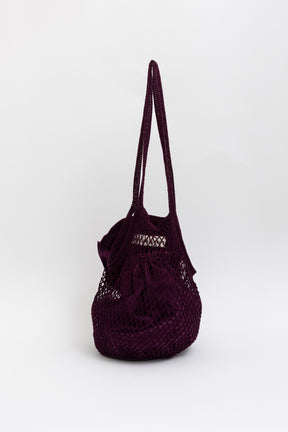 Net Bag with Floral Applique