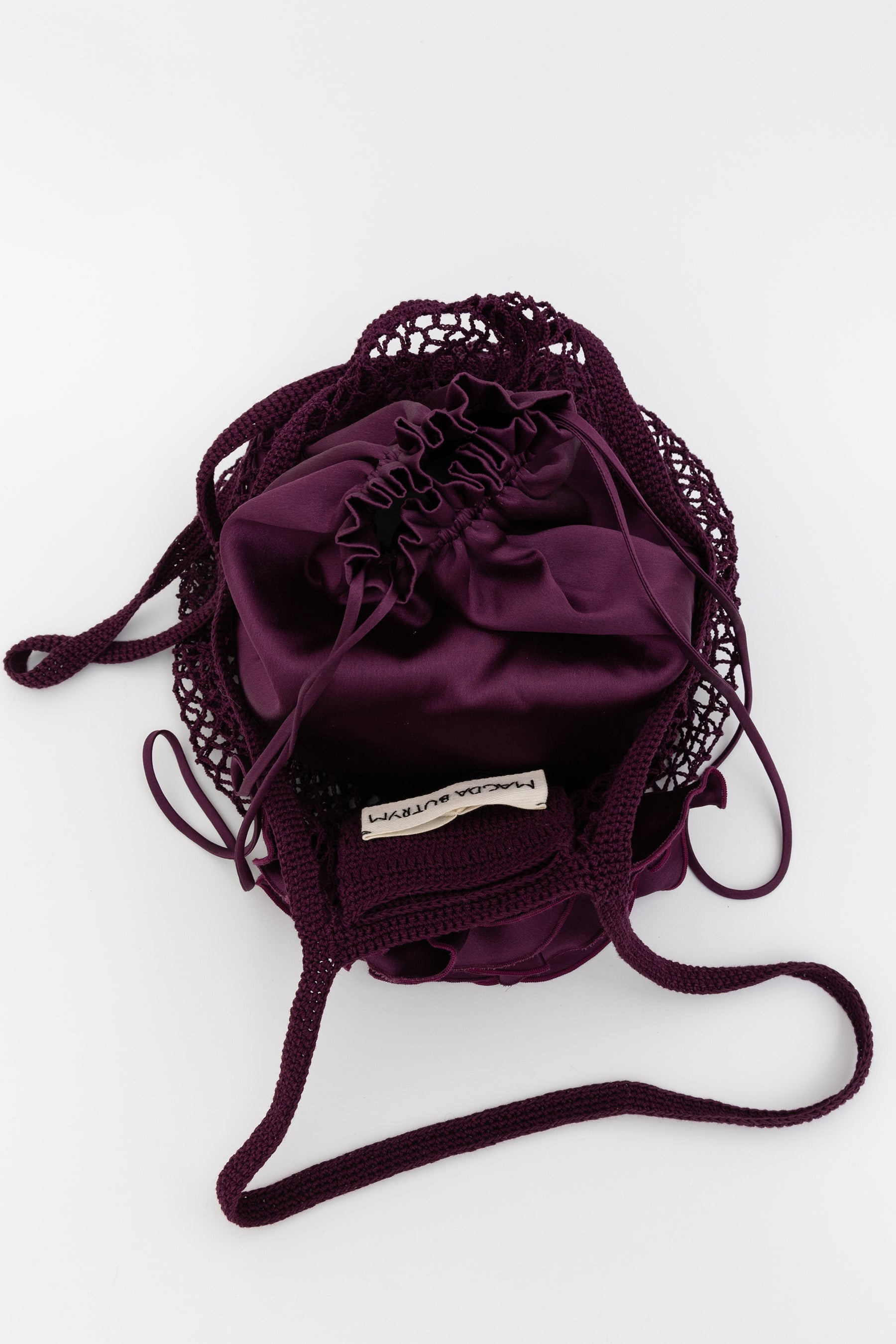 Net Bag with Floral Applique