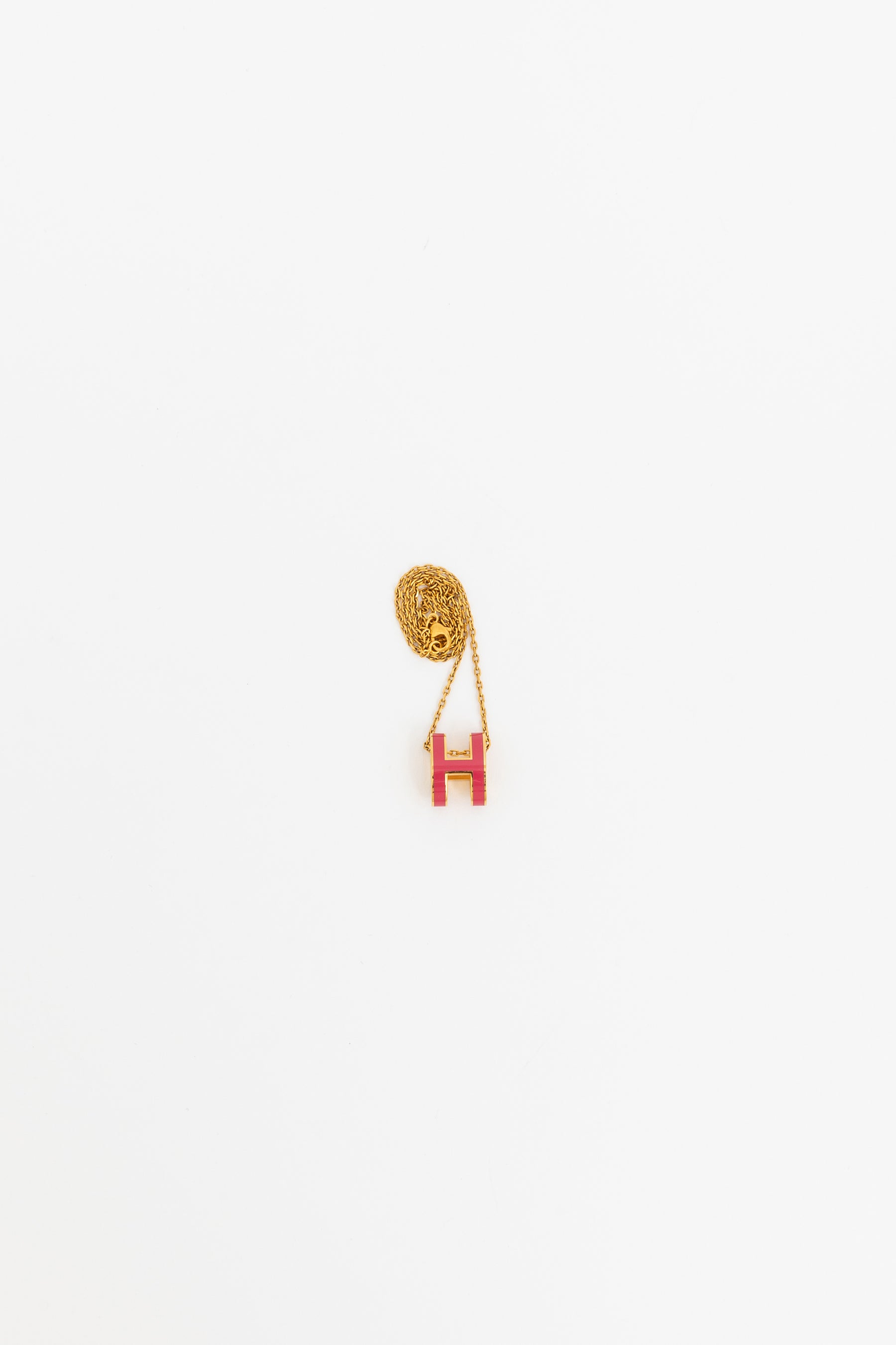 Rouge Grenat and Gold Mini Pop H pendant