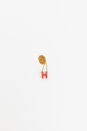 Rouge Grenat and Gold Mini Pop H pendant