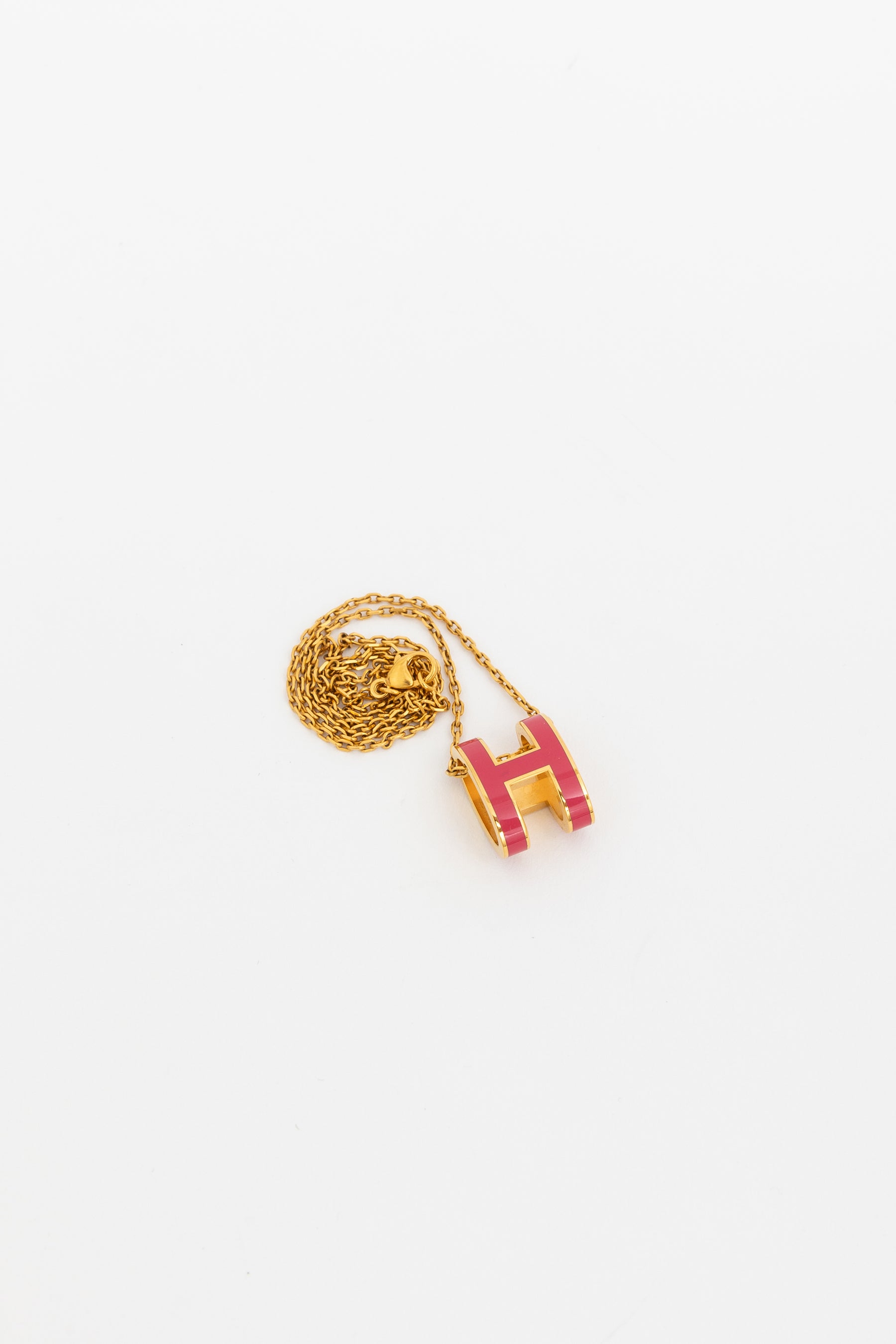 Rouge Grenat and Gold Mini Pop H pendant