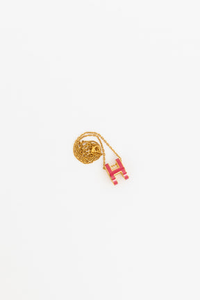 Rouge Grenat and Gold Mini Pop H pendant