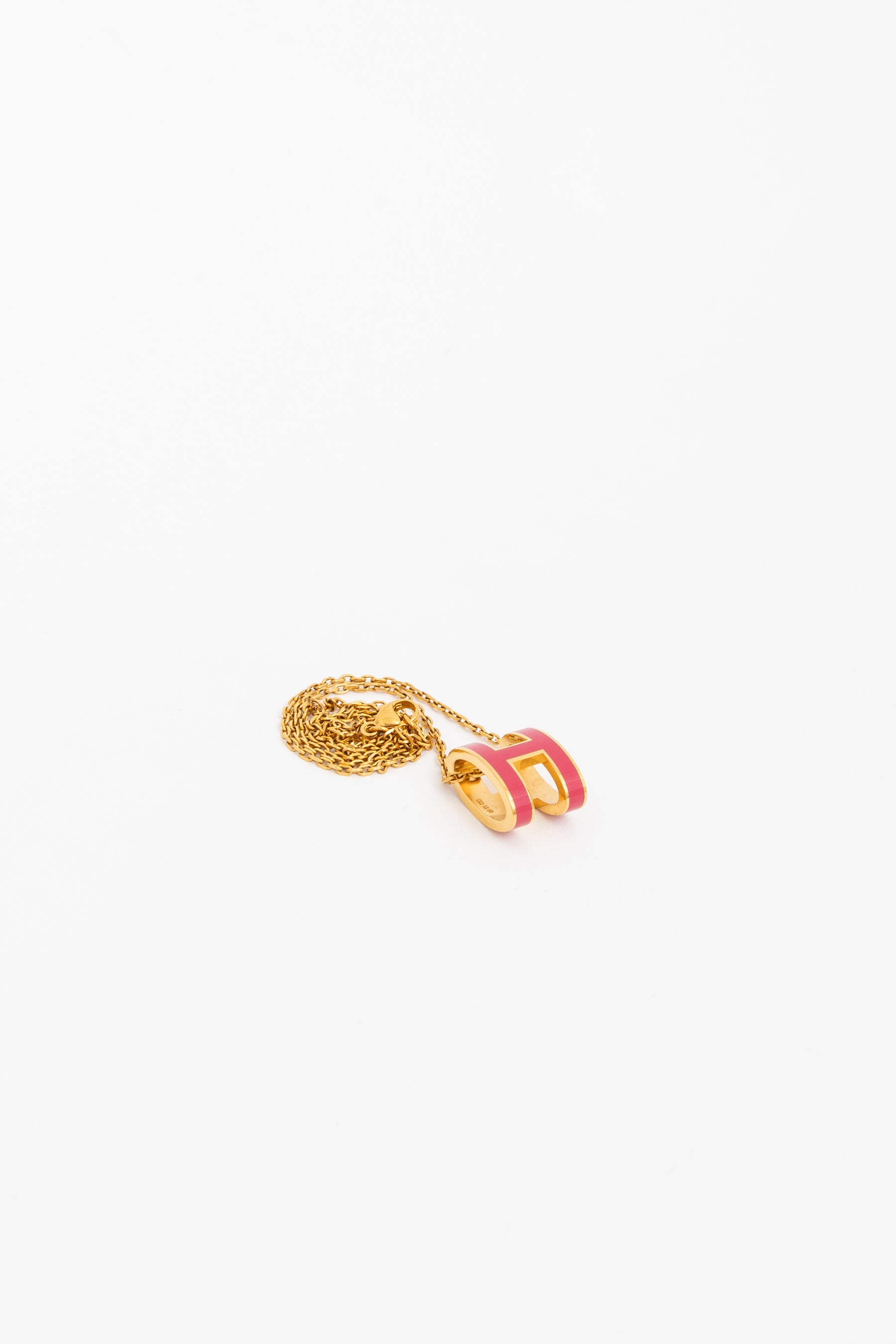 Rouge Grenat and Gold Mini Pop H pendant