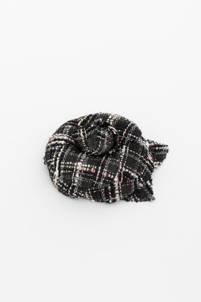 Tweed Camellia Brooch