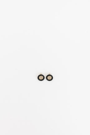 Round CC Stud Earrings