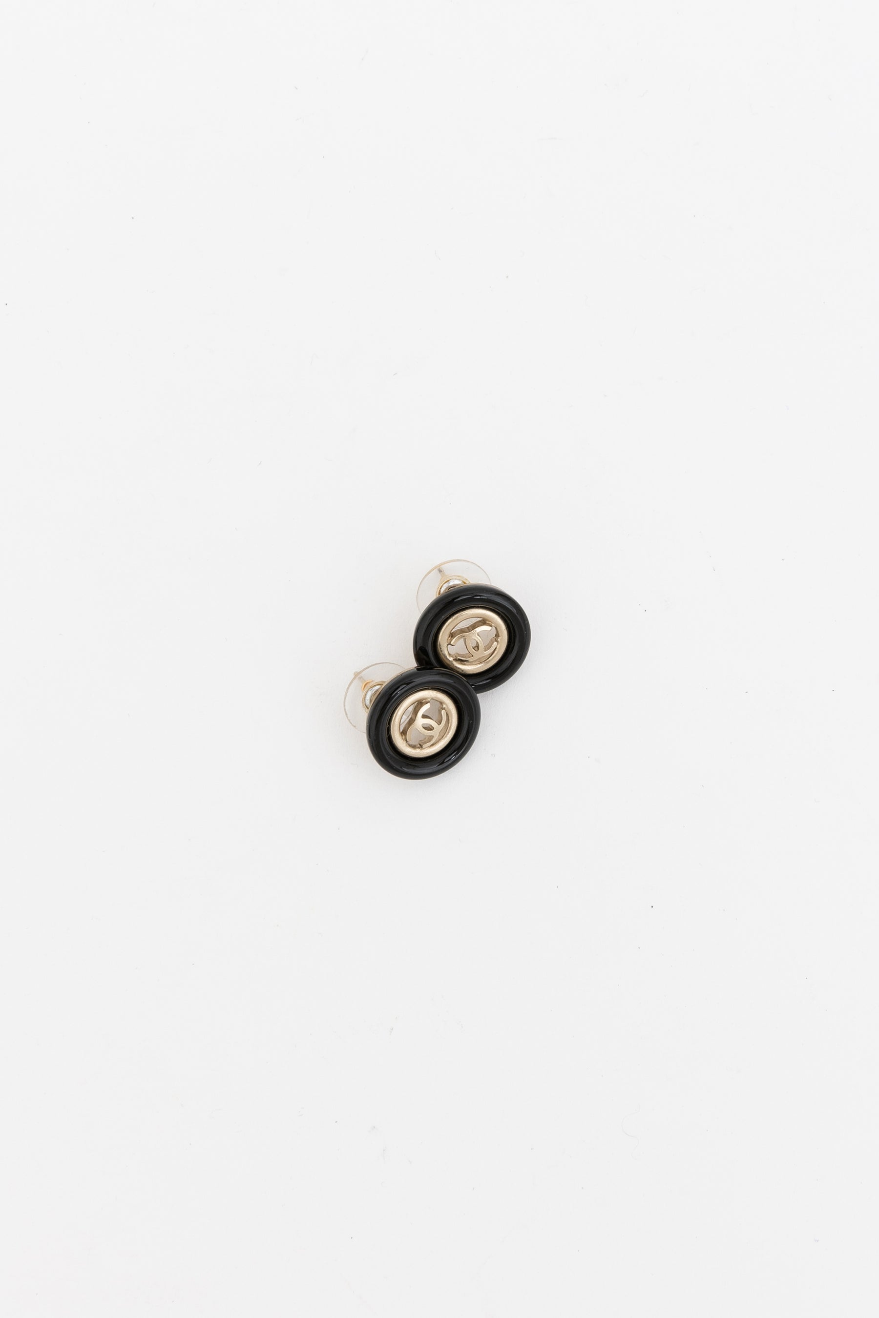 Round CC Stud Earrings