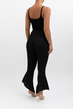 Pleated Kick Flare Pant