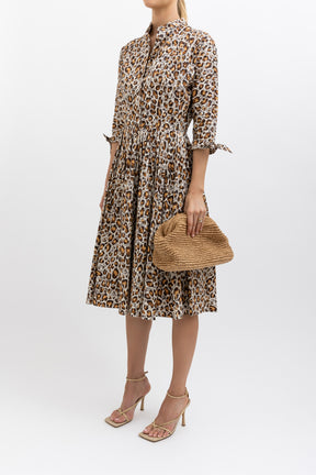 Leopard Print Midi Dress