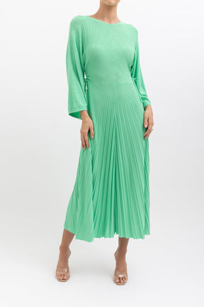 Pleated Rib Sunray Dress