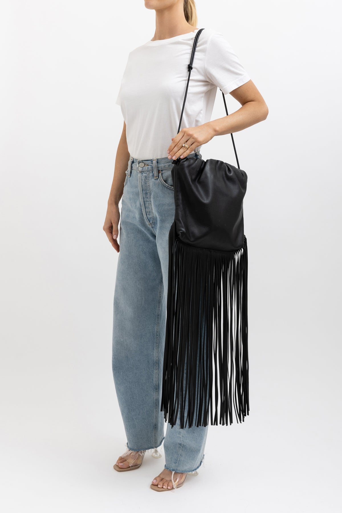 Fringed Pouch Shoulder Bag