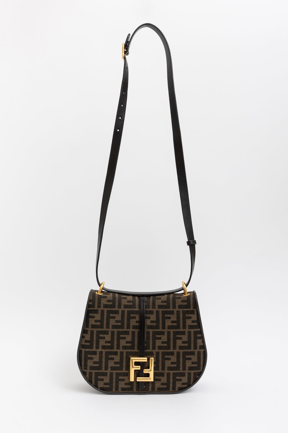 FF Jacquard Fabric and Leather bag