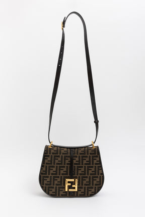 FF Jacquard Fabric and Leather bag