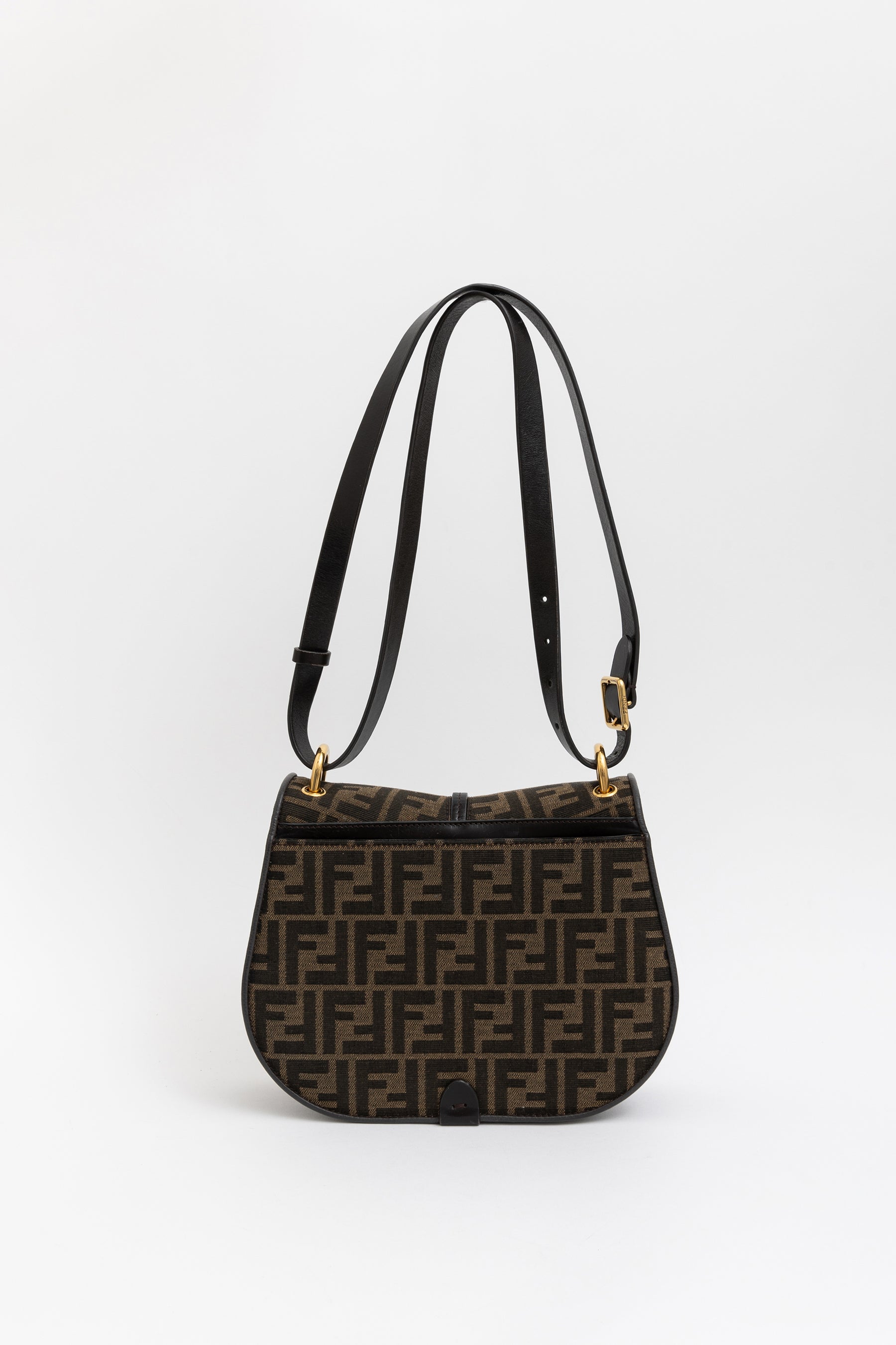 FF Jacquard Fabric and Leather bag