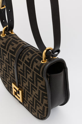 FF Jacquard Fabric and Leather bag