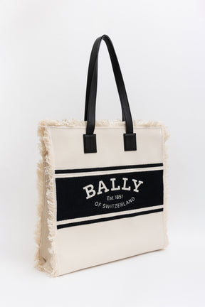 Embroidered Logo Canvas Tote Bag